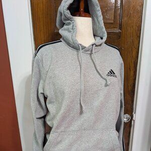 Grey Adidas Sweatshirt with Black Stripe